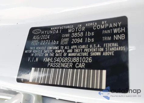 2025 Hyundai Elantra Sel Convenience из США, поврежденный, VIN KMHLS4DG8SU881026